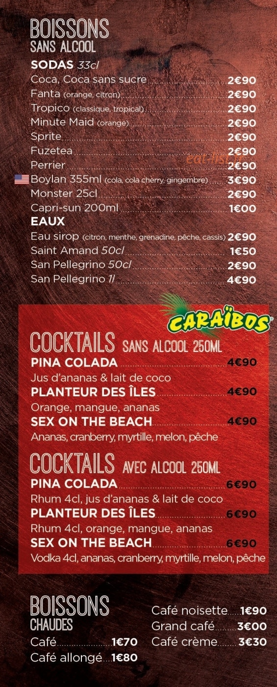 Chez Amandine — carte page 2
