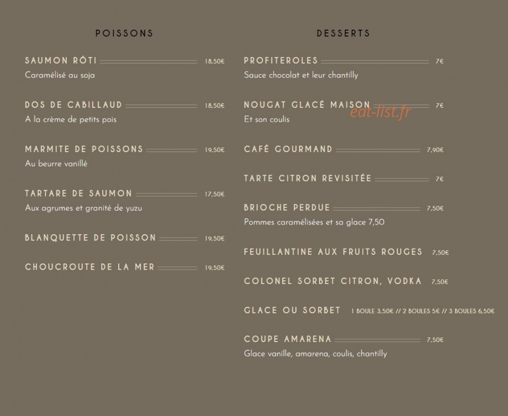 Chez François — carte page 5