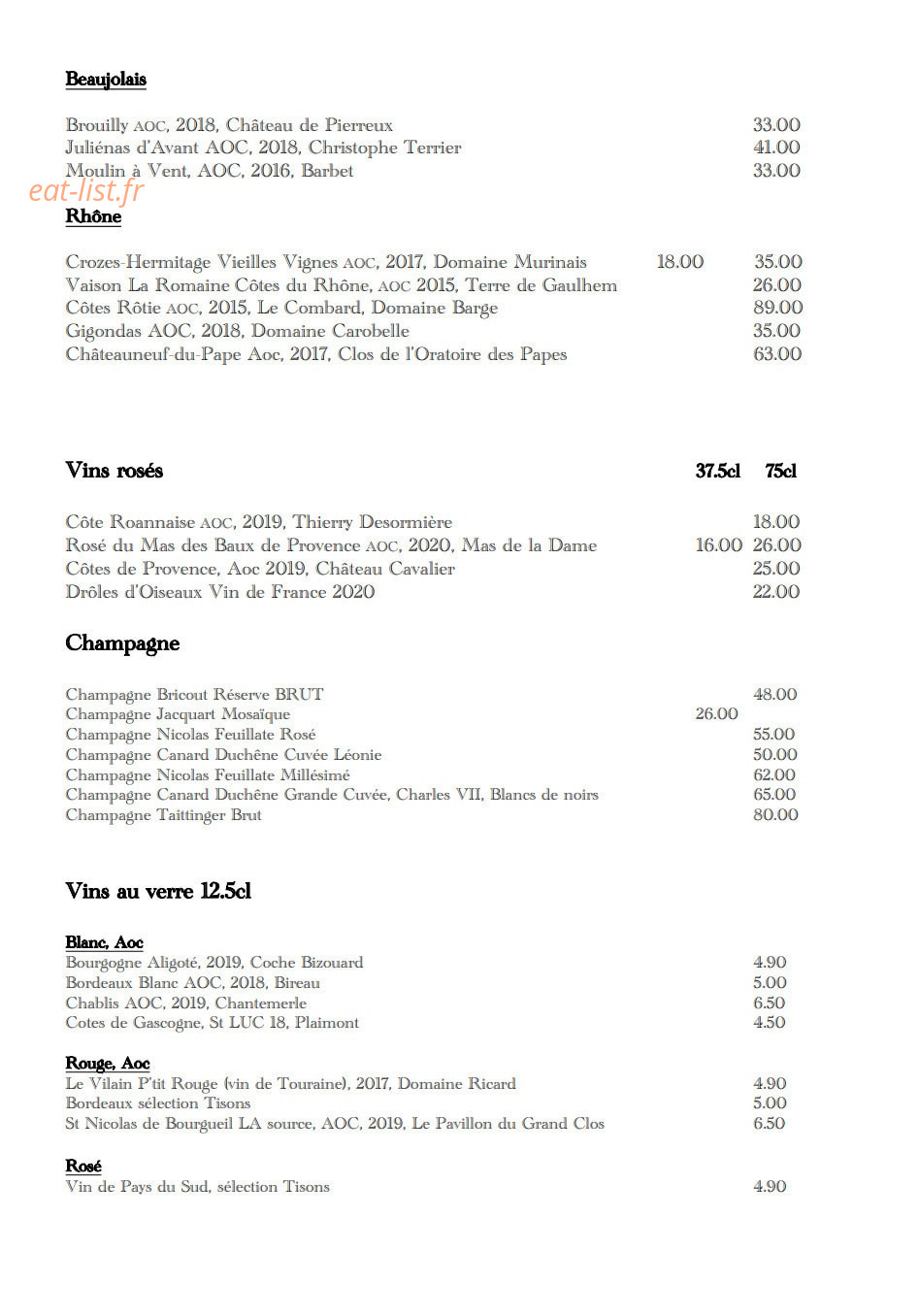 Dame Martine — carte page 6