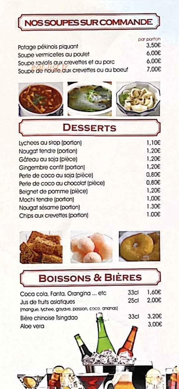 Délices d'Asie — carte page 4