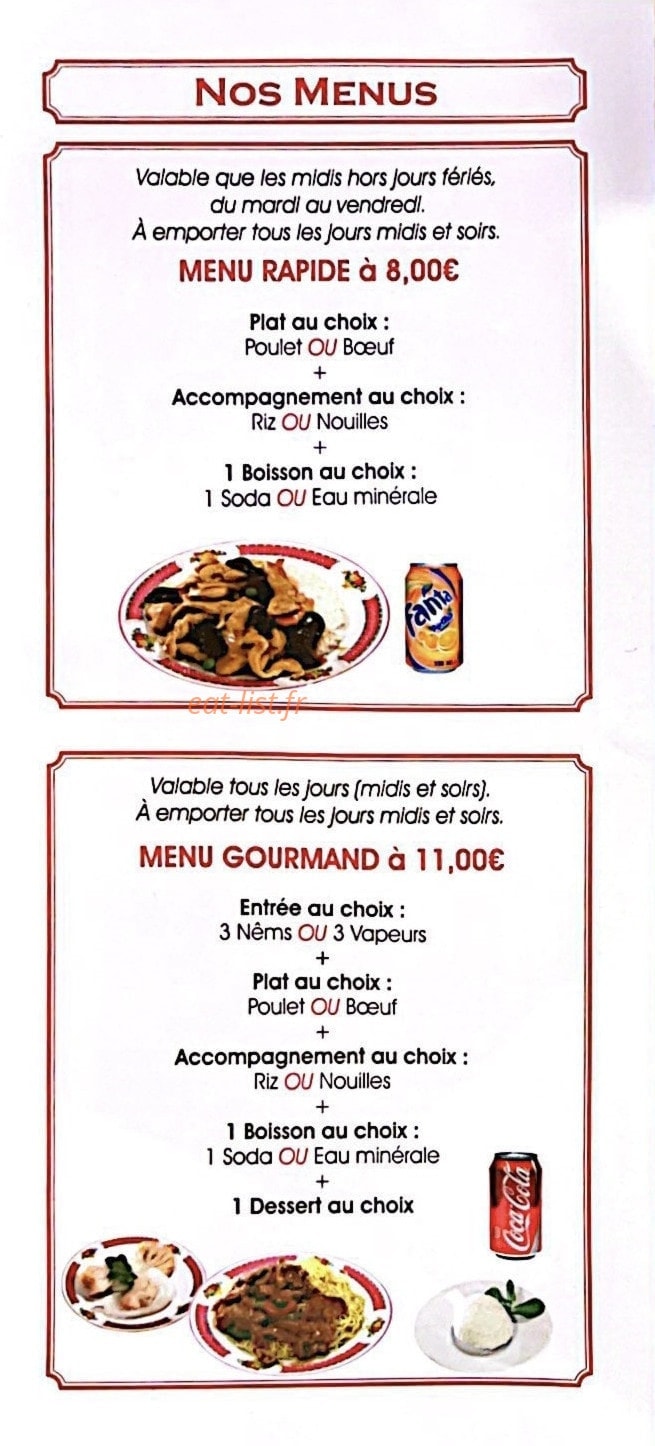 Délices d'Asie — carte page 5