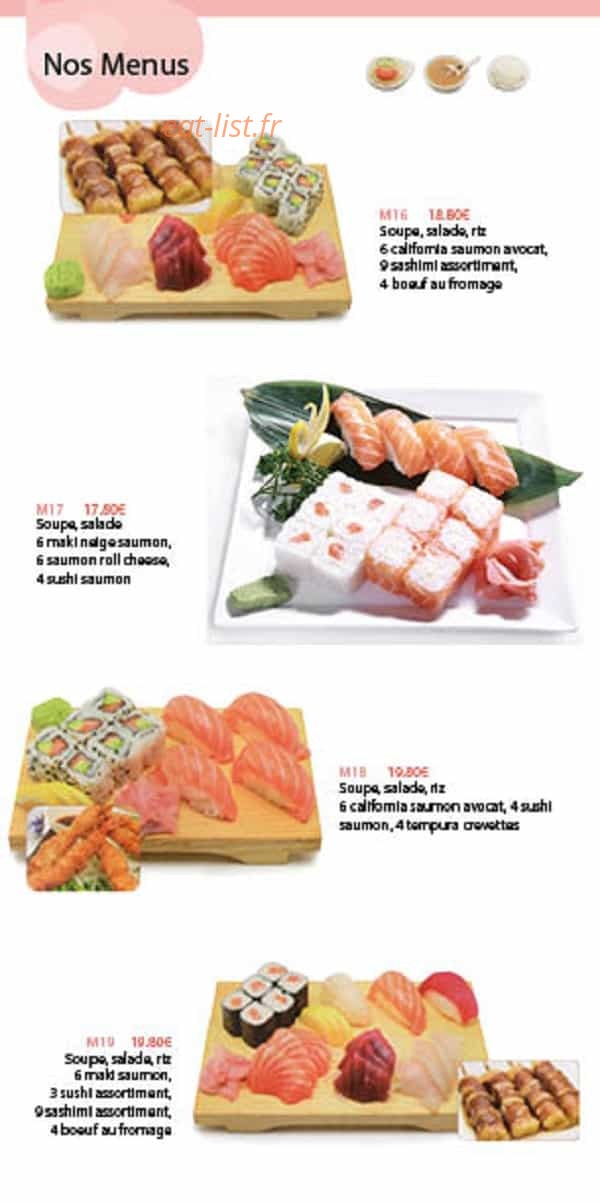 Kiyomi Sushi — carte page 1