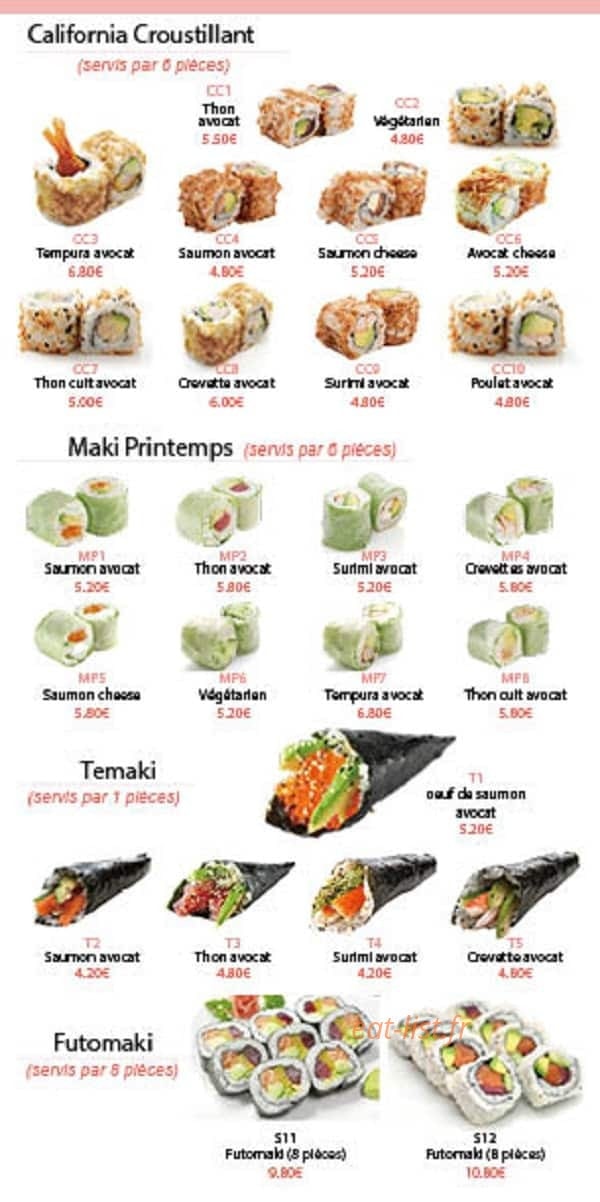 Kiyomi Sushi — carte page 14