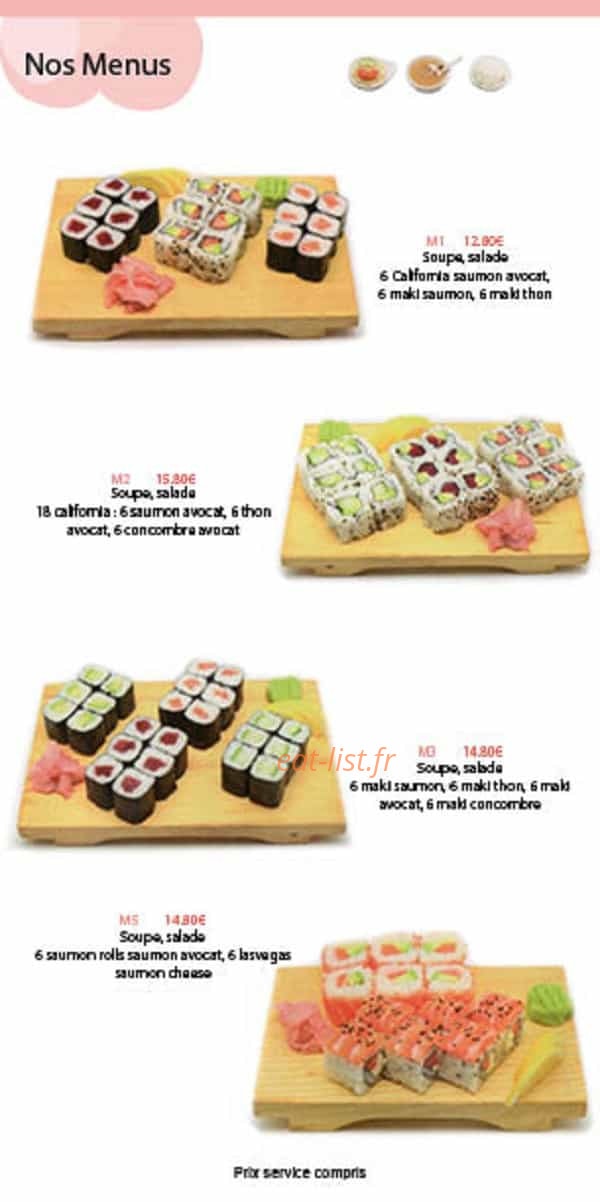 Kiyomi Sushi — carte page 3