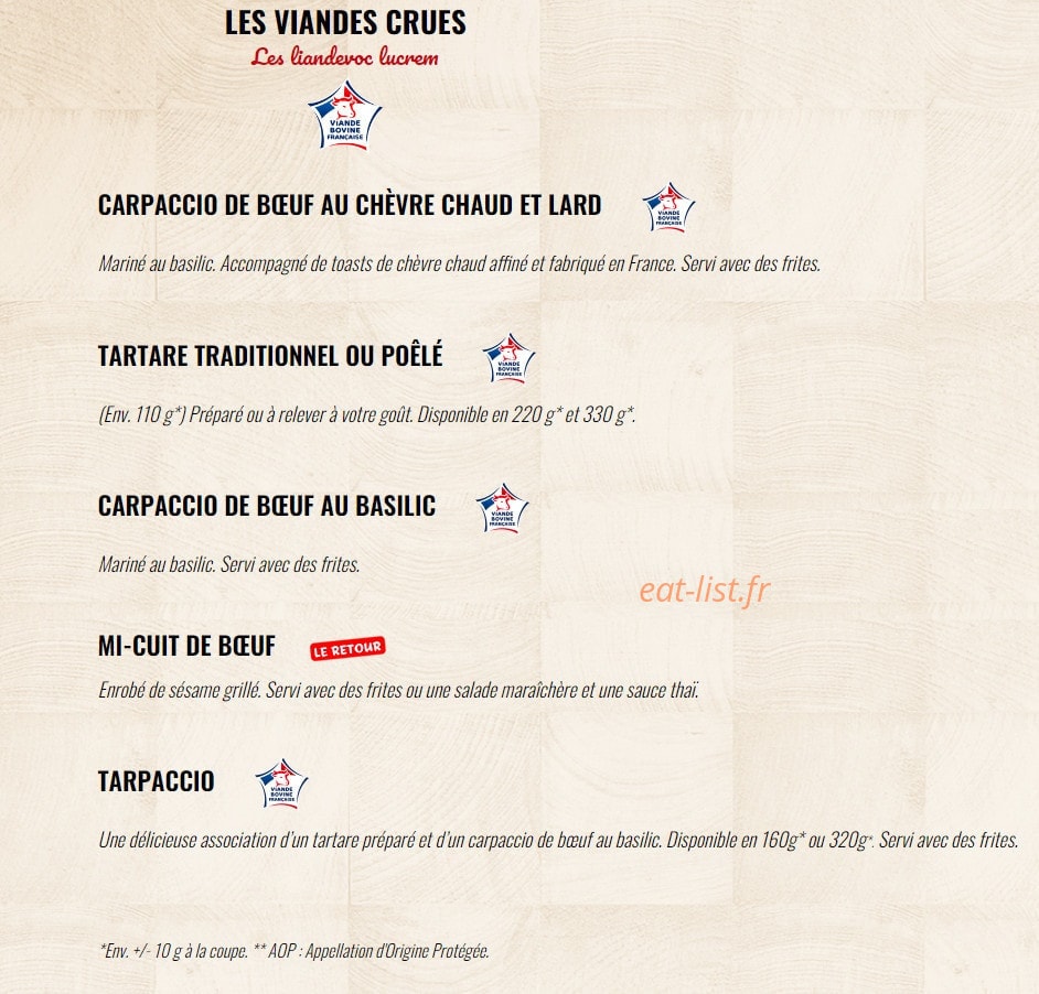 La Boucherie — carte page 4