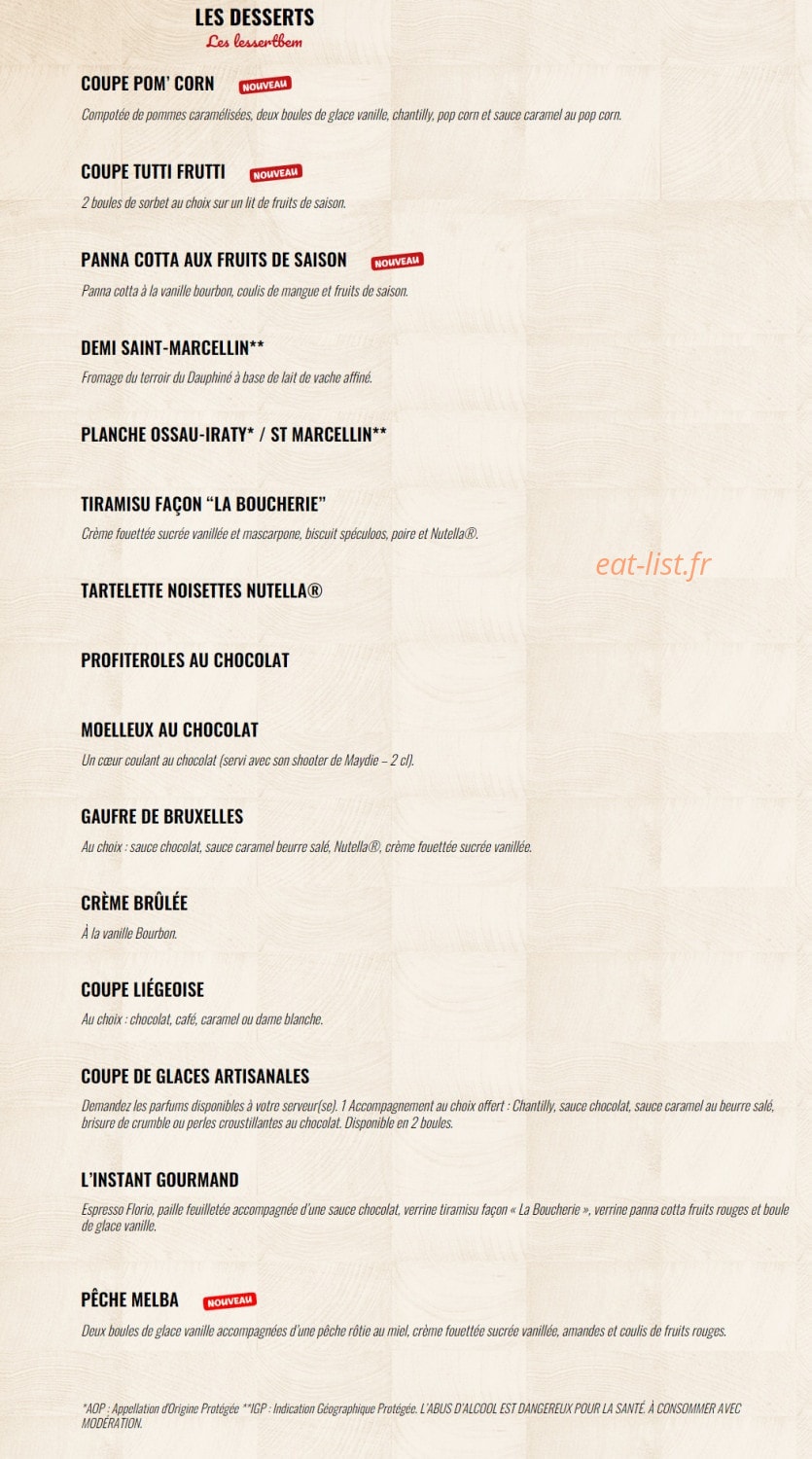La Boucherie — carte page 7