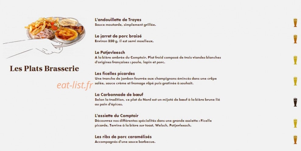 Le Comptoir du Malt — carte page 8