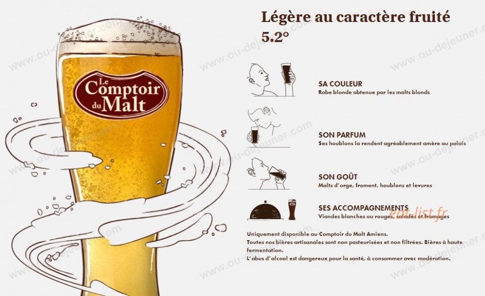 Le Comptoir du Malt — carte page 30