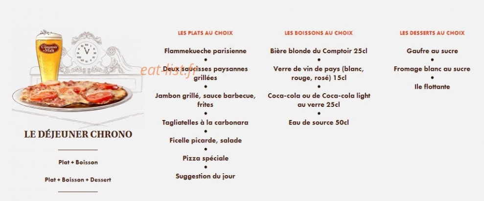 Le Comptoir du Malt — carte page 1
