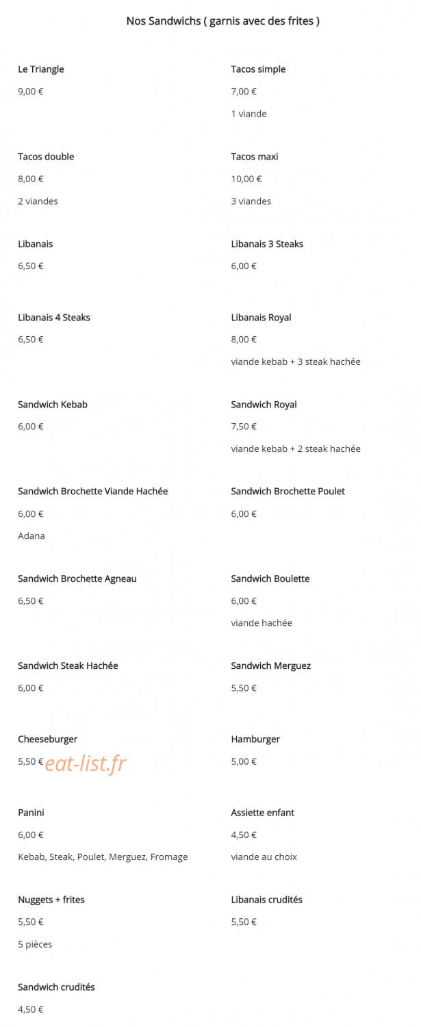 Restaurant Efes — carte page 3
