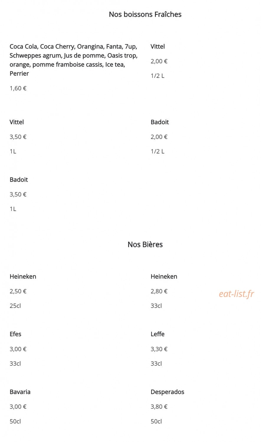 Restaurant Efes — carte page 6