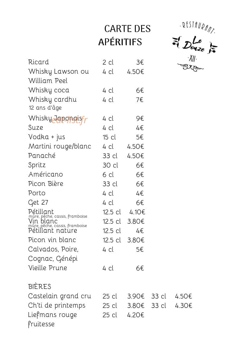 Le Douze — carte page 2