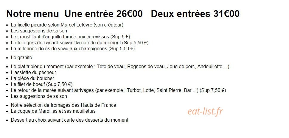 L'auberge fleurie — carte page 1