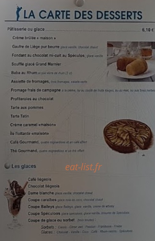 Restaurant Du Golf Club — carte page 3