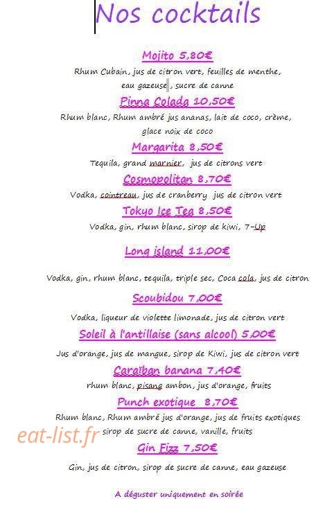 Bar de la Motte — carte page 4