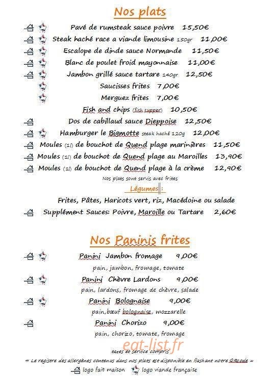 Bar de la Motte — carte page 2
