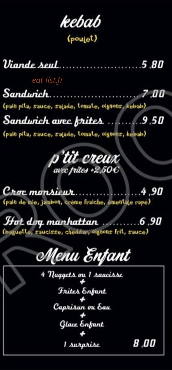 Chez Joey — carte page 3