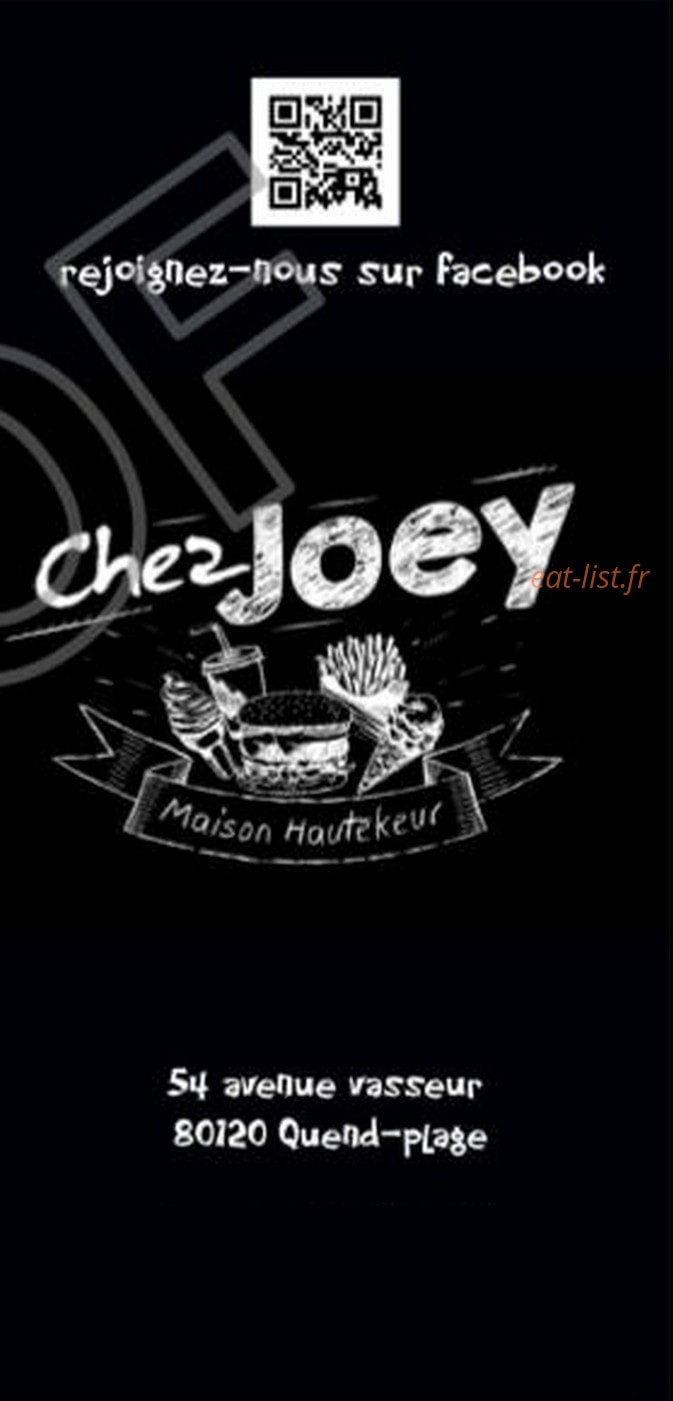 Chez Joey — carte page 1
