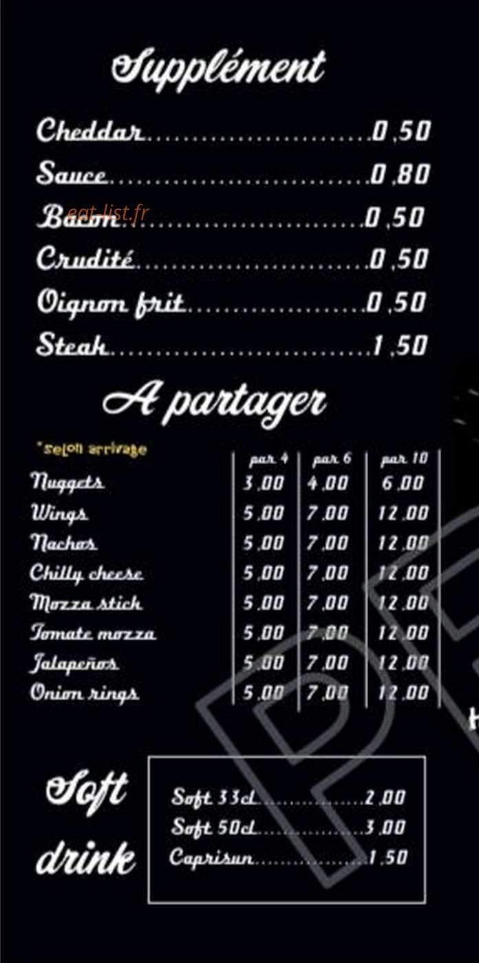 Chez Joey — carte page 5