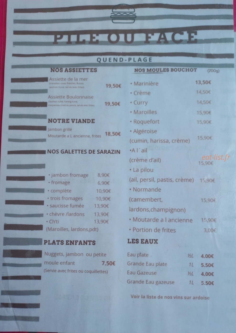 Le Pile ou Face — carte page 1