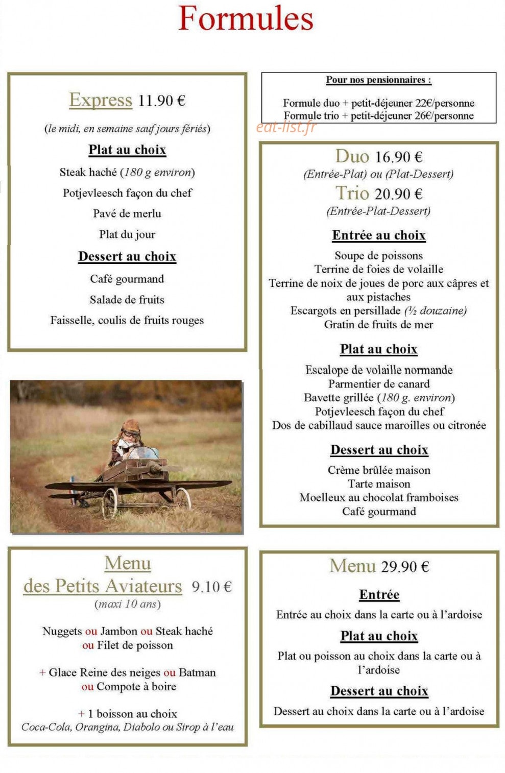 Brasserie des frères Caudron — carte page 3