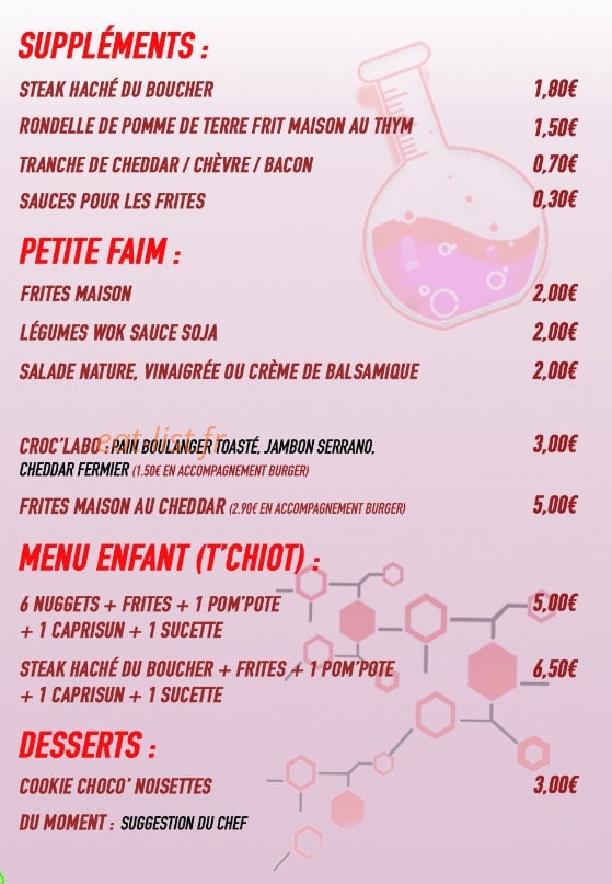 Labo Food — carte page 3