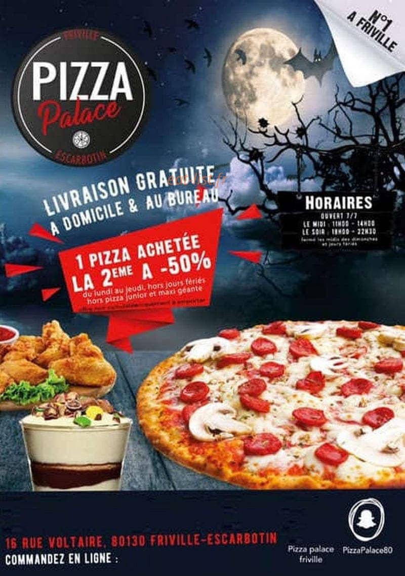 Pizza Palace — carte page 1