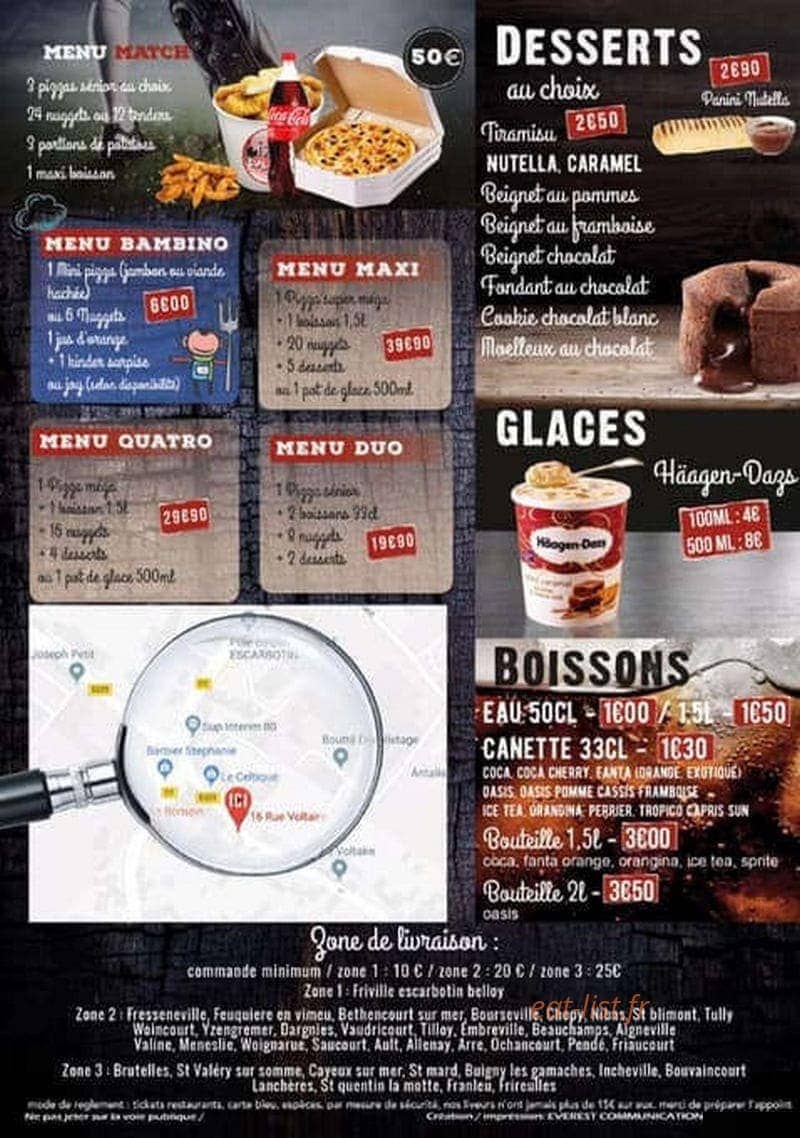 Pizza Palace — carte page 4
