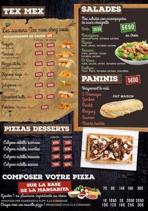 Pizza Palace — carte page 3