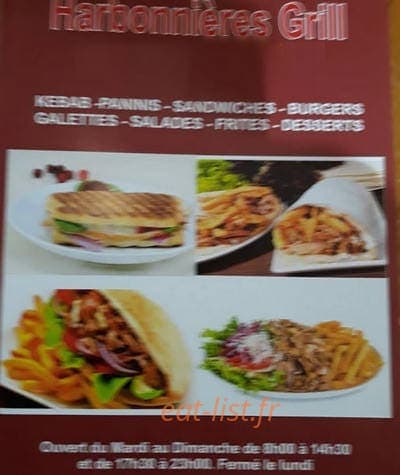 Restaurant Harbonnieres Grill — carte page 1