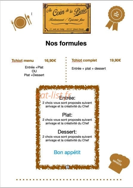 Au coin de la Baie — carte page 3