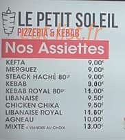 Le Petit Soleil — carte page 1