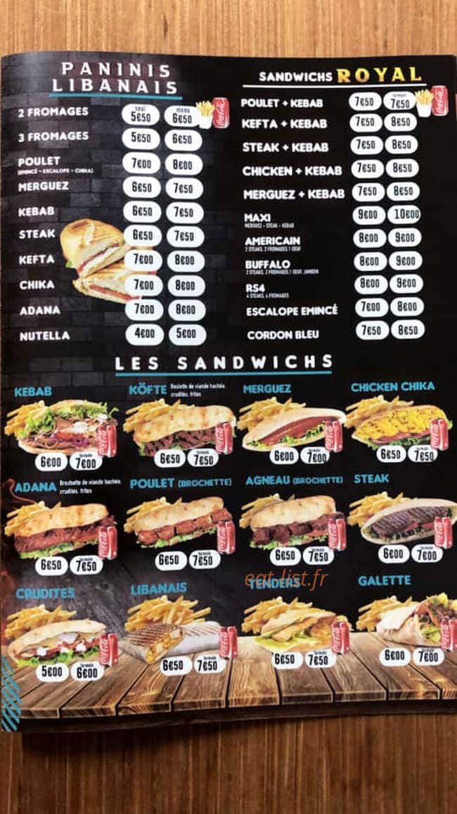 Restaurant Turquoise3 — carte page 3