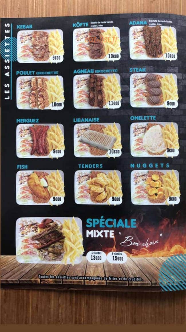 Restaurant Turquoise3 — carte page 2