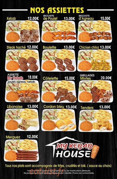 My Kebab House — carte page 3