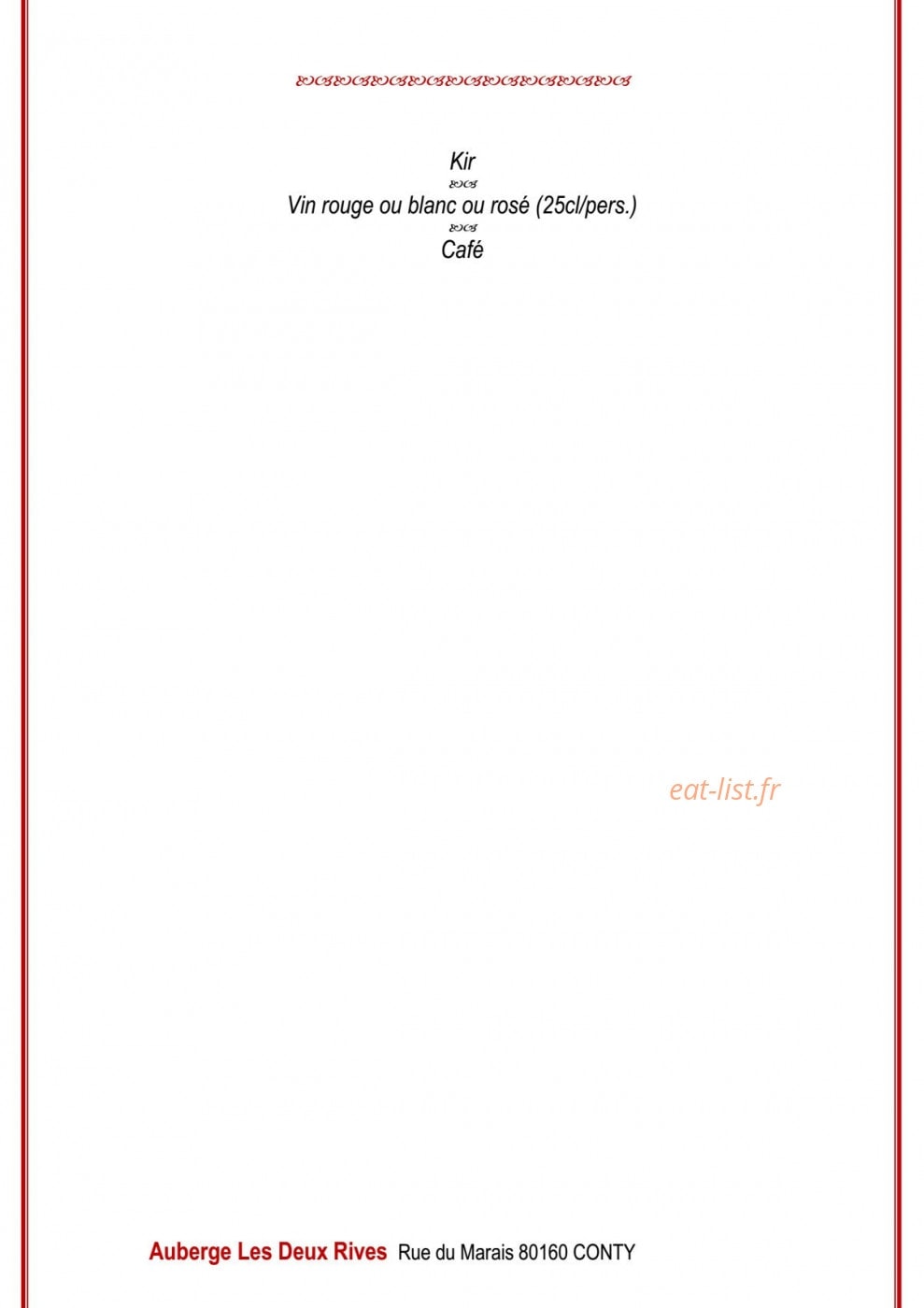 Auberge Les Deux Rives — carte page 3