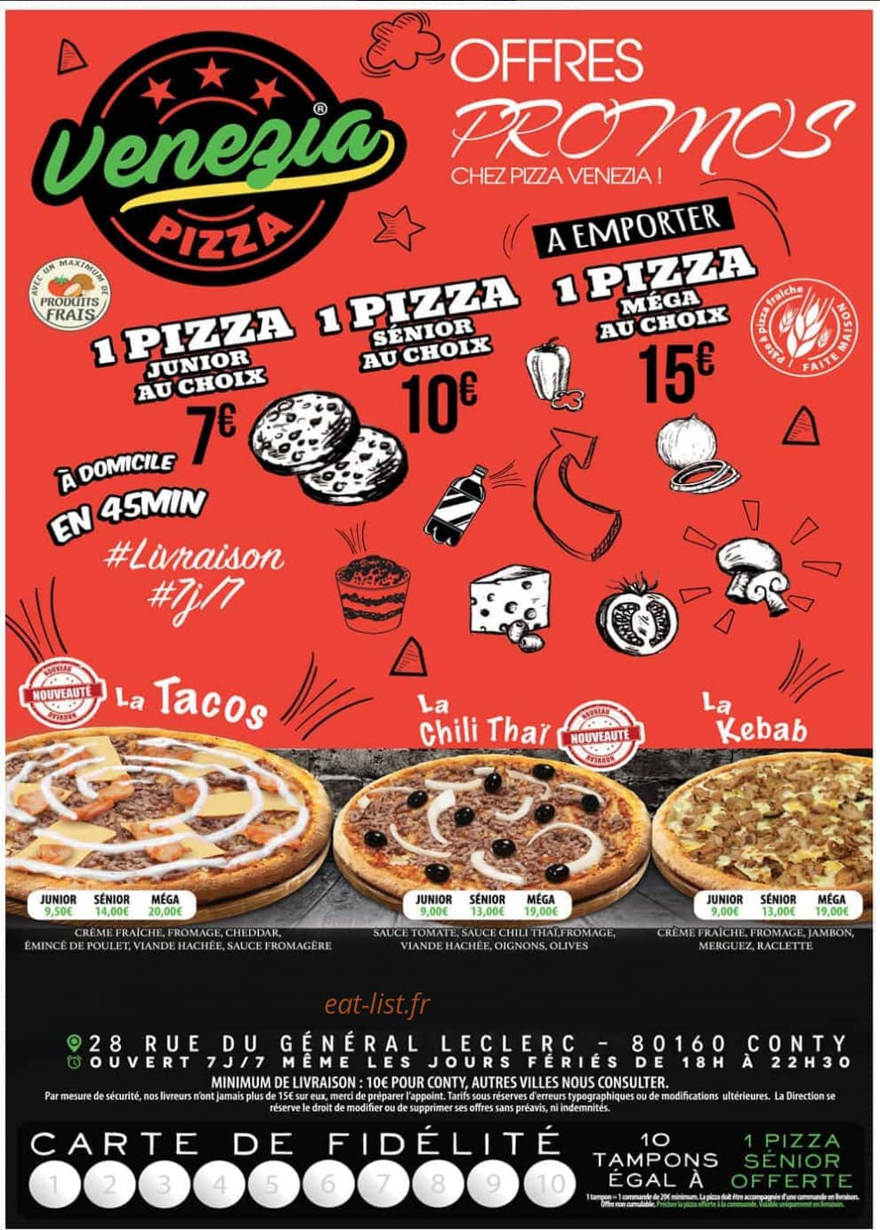 Pizza Venezia — carte page 1