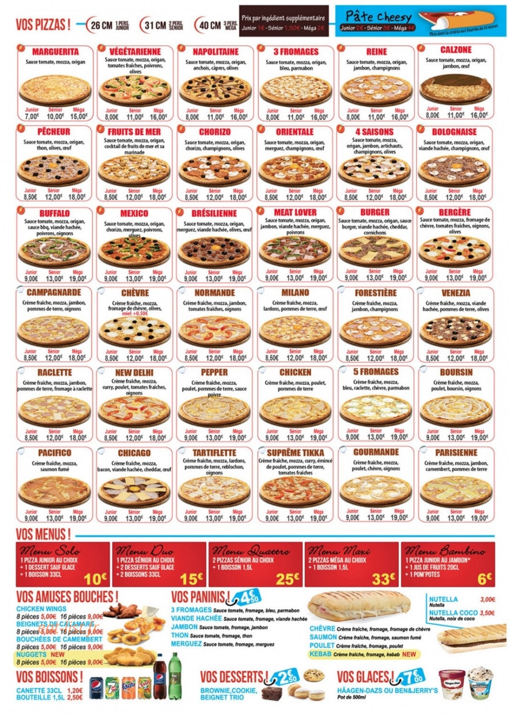 Pizza Venezia — carte page 2