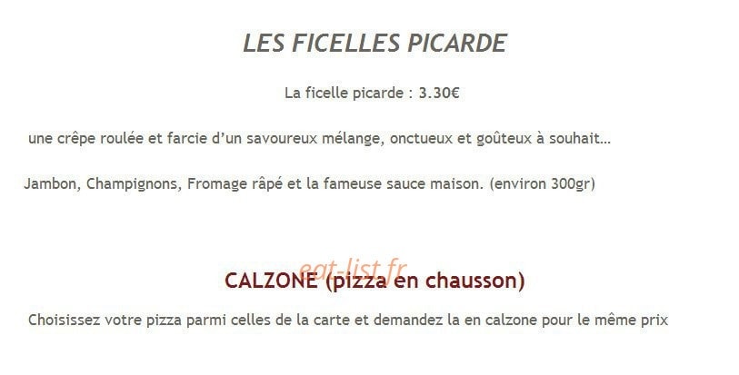 Pizza et plus — carte page 3