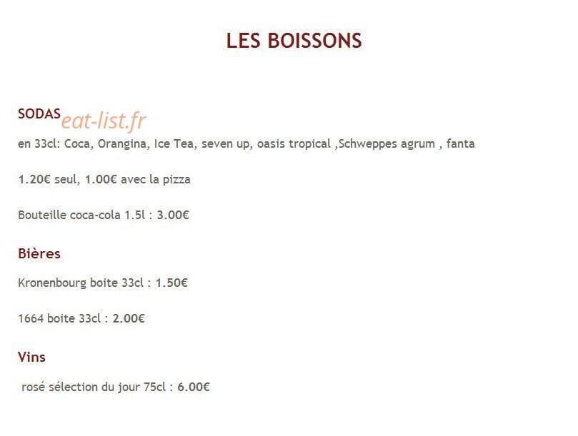 Pizza et plus — carte page 4