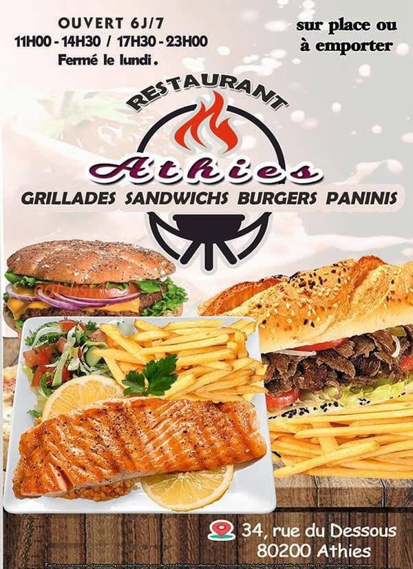 Restaurant Athies — carte page 1