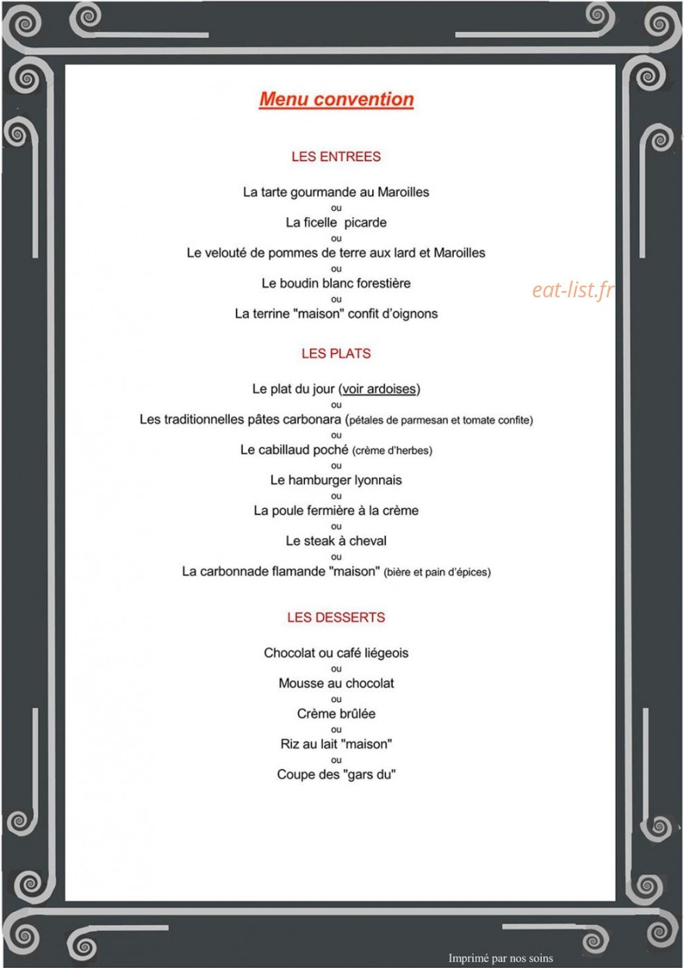 Aux gars du nord — carte page 8