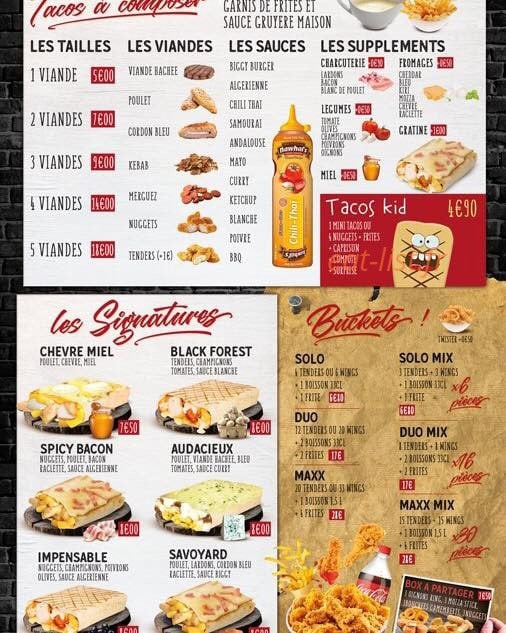 Chick'N'Tacos — carte page 2