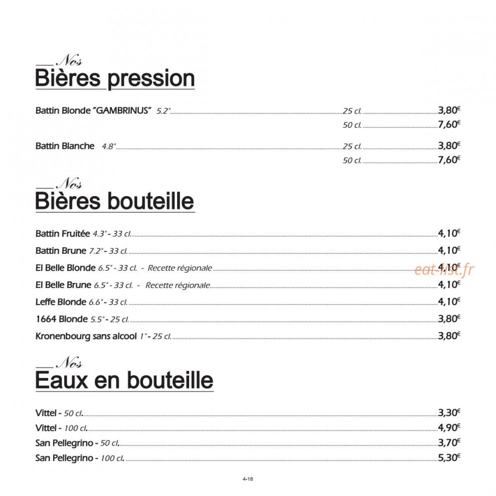 Le Bistrot D'Antoine — carte page 3