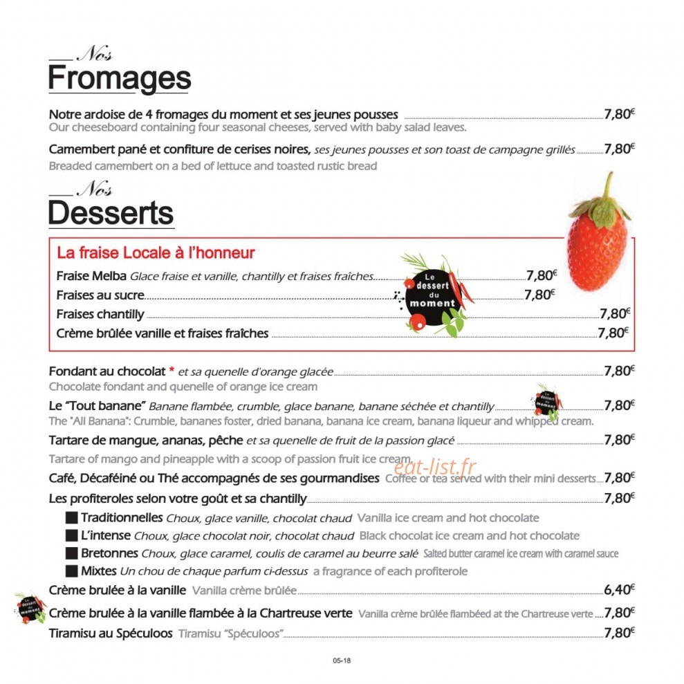 Le Bistrot D'Antoine — carte page 11