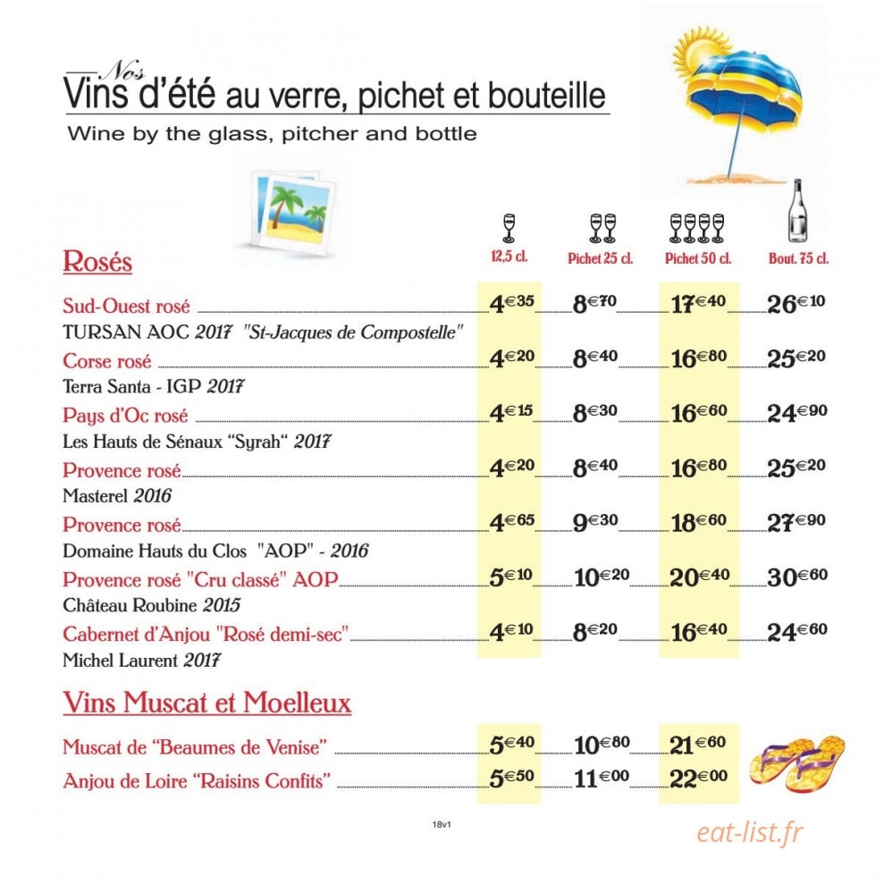 Le Bistrot D'Antoine — carte page 17
