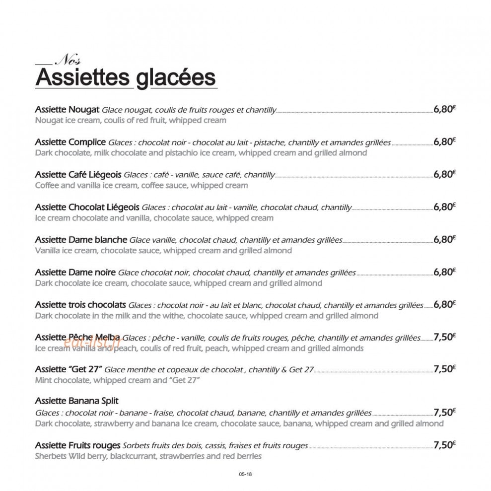 Le Bistrot D'Antoine — carte page 12