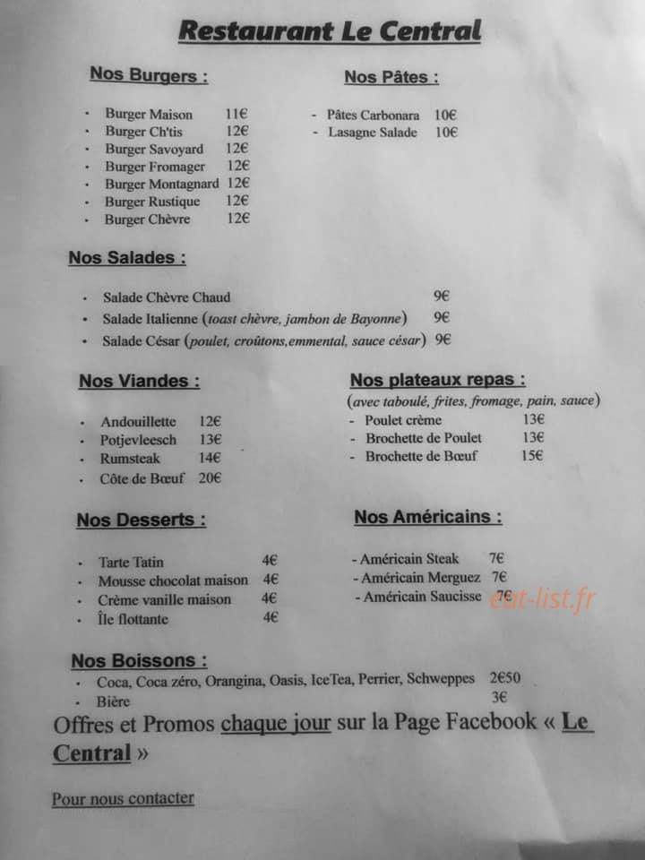 Le Central — carte page 2