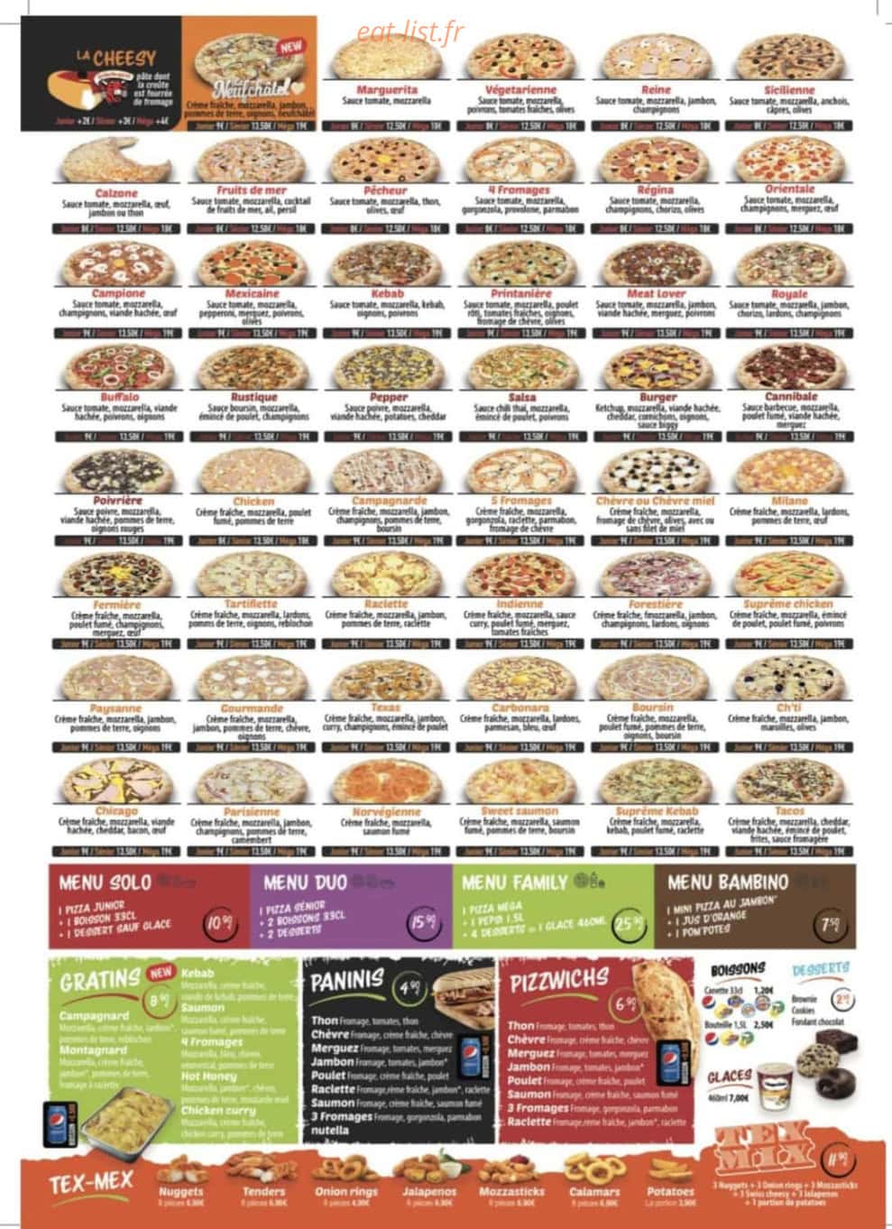 France pizza — carte page 2