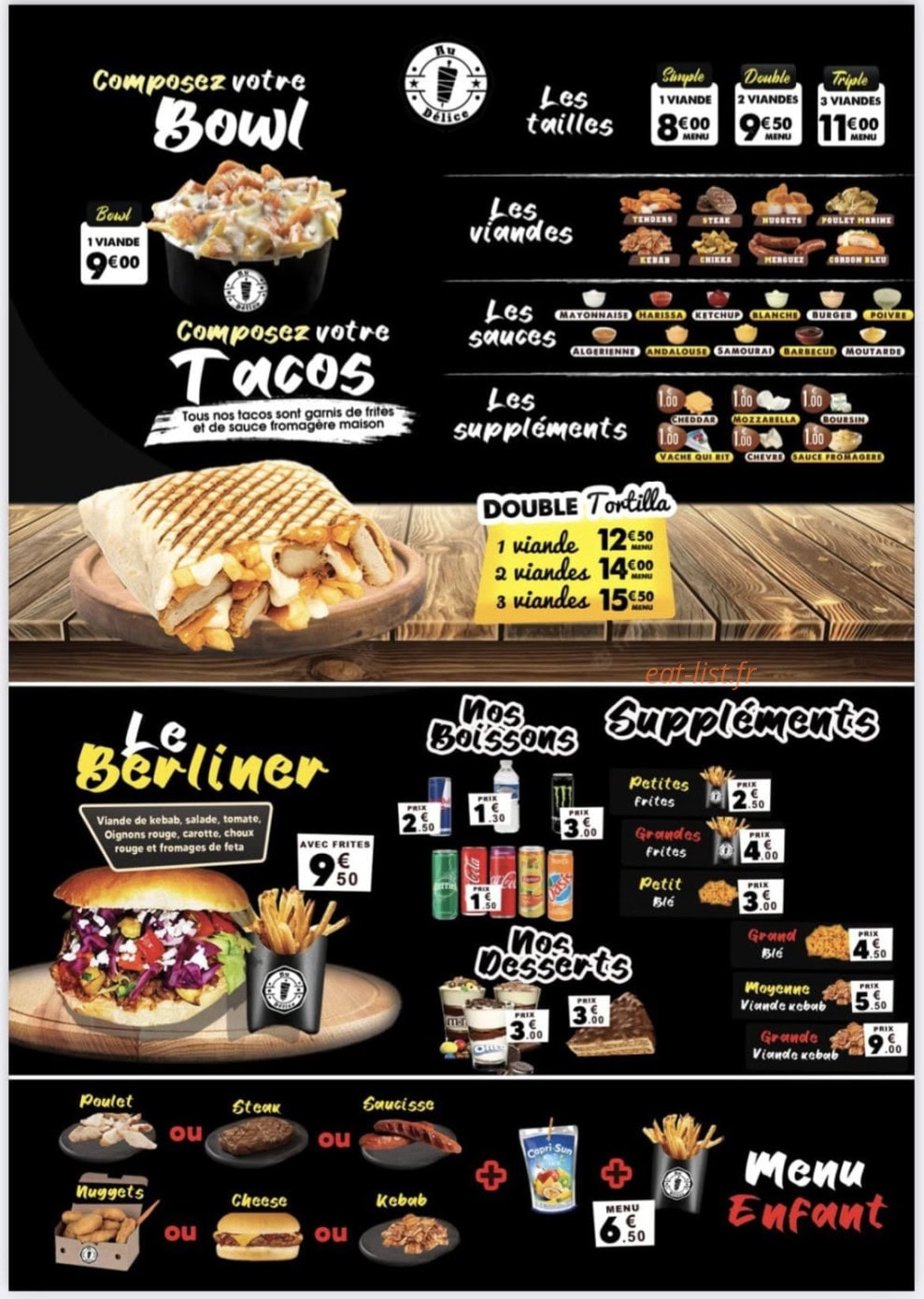 Au Délice — carte page 3